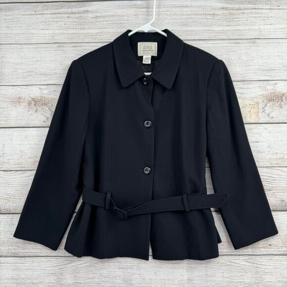 Vintage Field Manor Modern Classics Wool Blazer Womens 14 Black Made in USA - Picture 1 of 11